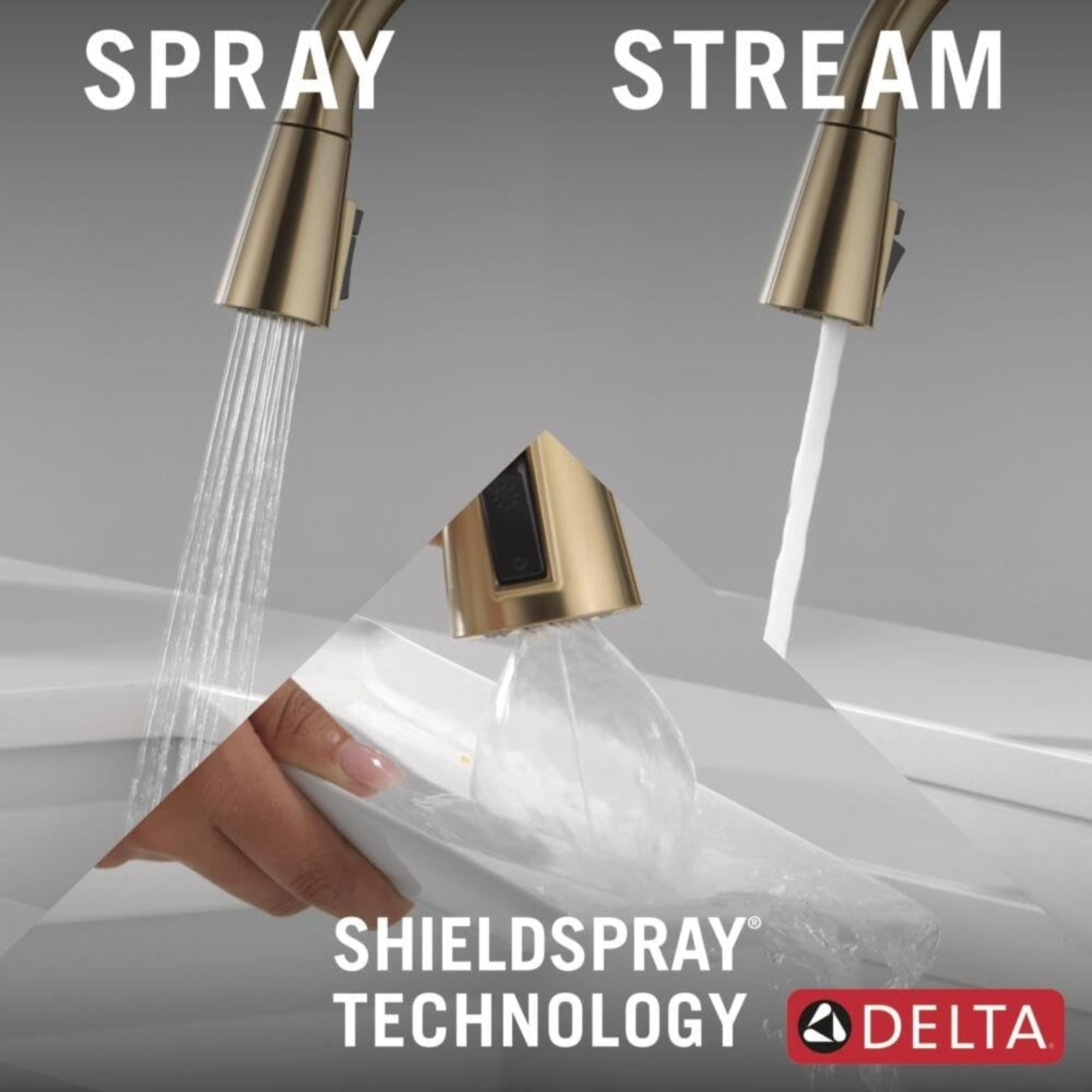 Delta Faucet Boyd Kitchen Faucet with Soap Dispenser, Kitchen Faucets with Pull Down Sprayer Gold, Kitchen Sink Faucet with Magnetic Docking Spray Head, Champagne Bronze