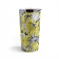 thumbnail image 1 of Society6 Marta Barragan Camarasa Tropical Gray and Yellow 20 oz Stainless Steel Travel Mug, 1 of 1