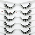 thumbnail image 2 of Changmaius  False Eyelashes Fluffy Cat Eye Look 8D Crossed Wispy Natural Faux Mink Lashes Fake Eyelashes 7 Pairs Pack, 2 of 9
