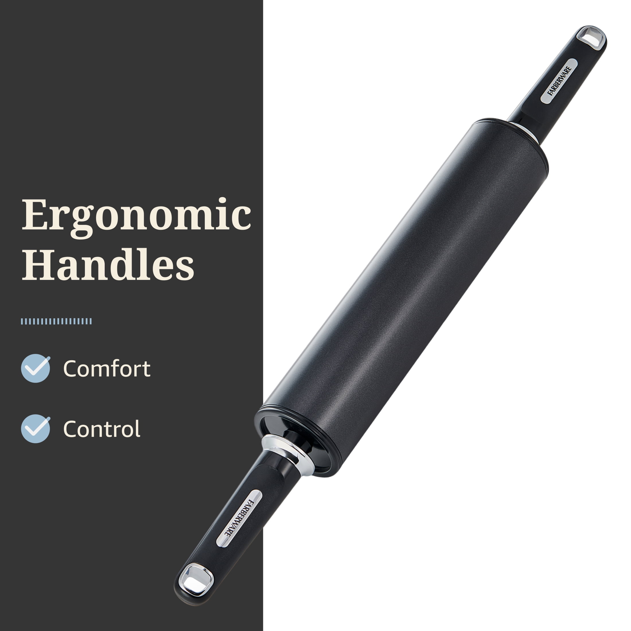 Farberware Professional Non-Stick Steel Rolling Pin Black