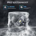 thumbnail image 3 of H4 LED Headlight Bulbs, 25000LM 90W Dual-Lens Super Bright LED Headlights Conversion Kit 6000K White, 3 of 8