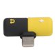 thumbnail image 5 of Adaptador dual 2 en 1, conector para auriculares, audio auxiliar y adaptador de cargador, divisor para puertos IOS, amarillo y negro, 5 of 8