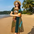 thumbnail image 3 of Lsque Scooby-Doo Print Women's Casual Dress T-Shirt Summer Short Sleeve Scoop Neck Swing Dresses, 3 of 7