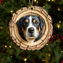 Japceit Forest Animals Christmas Tree Ornaments, Acrylic Animal Print Decorations with Tree Hole Design, Hanging Ornament for Holiday Tree Decor, Home Ambiance, Souvenir Gift Item