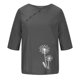 thumbnail image 3 of Blusas de Manga Corta para las Mujeres Impresas Cuello Redondo Camiseta Casual, Blusa de Algodón de Imitación para las Mujeres, 3 of 4