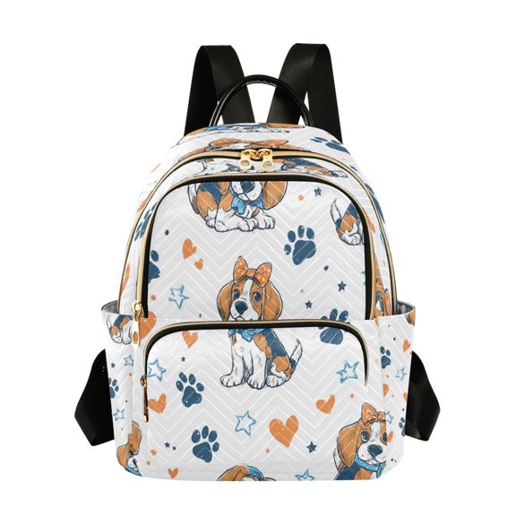 Quilted Backpack Fashion Backpack 10.23*5.11*12.59 Inch Women's Fashion Backpack Picnic Shopping Travel Out Sports backpack Charming Beagle