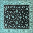 thumbnail image 1 of Ahgly Company Indoor Square Oriental Light Blue Traditional Area Rugs, 3' Square, 1 of 4