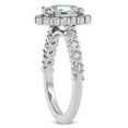 thumbnail image 3 of Circle Jewel 1.7 Ct Oval Cut Moissanite Ring - 14K White Gold Plated Ring - Anniversary Ring for Women - Jewelry for Her - Unique Proposal Gift - Stunning Ring - Ring for Special Occasions, 3 of 3