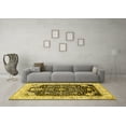 thumbnail image 3 of Ahgly Company Machine Washable Indoor Round Persian Yellow Traditional Area Rugs, 7' Round, 3 of 4