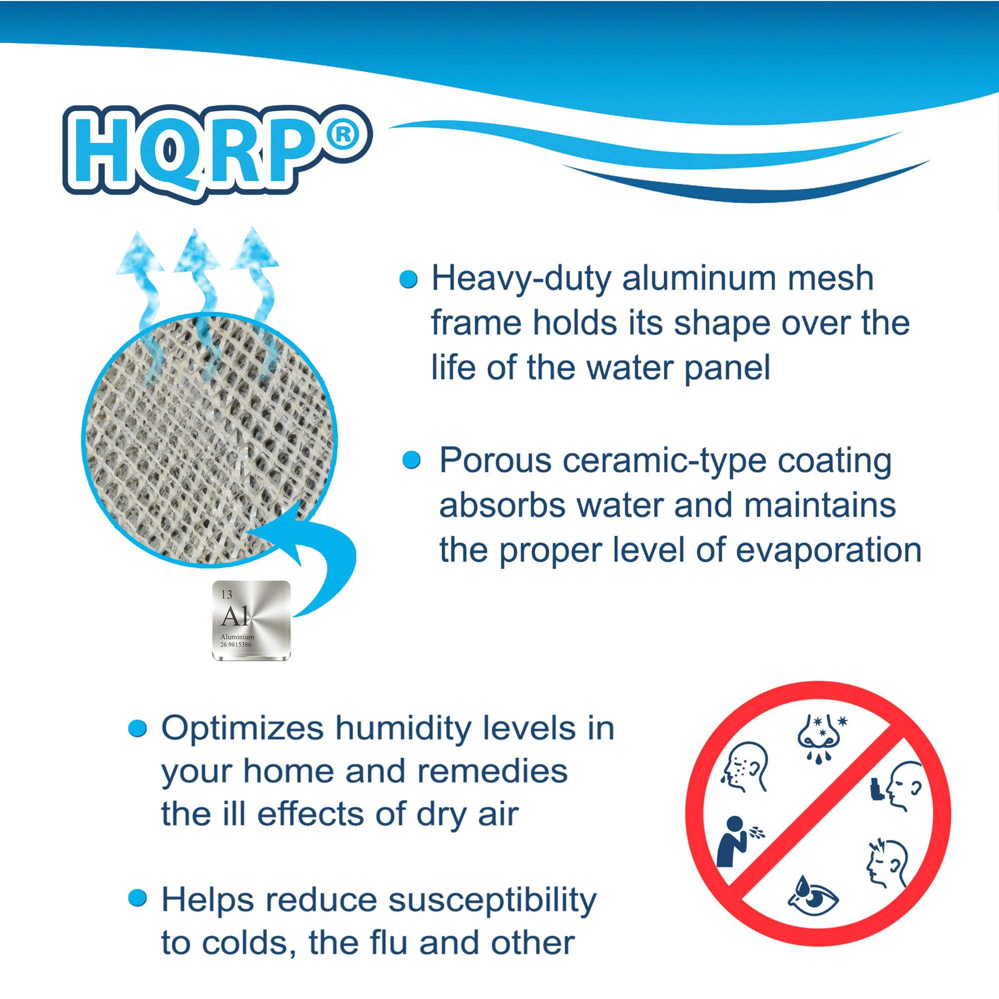 HQRP 4-Pack Humidifier Wick Filter for Hunter 31941 94124 Replacement fits Hunter 33201, 33202, 33204 Humidifiers