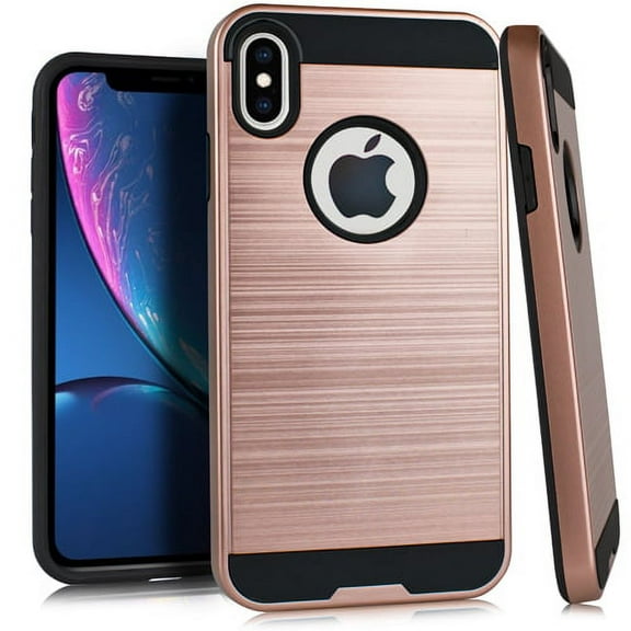 iPhone X / XS Case, 2-Piece Style Hybrid Shockproof Hard Case Cover with [Tempered Glass Screen Protector] Hybird Shockproof And Circlemalls Stylus Pen-Teal