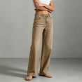 thumbnail image 6 of GUACER Womens Jeans Trendy High Waist Button Fly Stretch Classic Loose Fit Casual Straight Leg Denim Pants with Pockets, 6 of 7