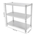 thumbnail image 5 of DENEST 3 Tiers Kitchen Shelf Shelving Rack Restaurant Shelves Rack Stainless Steel, 5 of 19