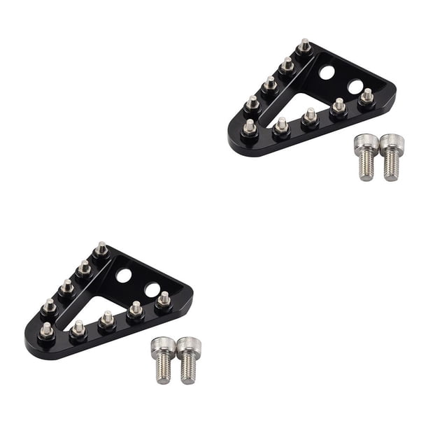 Riwesomey Pedal de freno trasero para motocicleta, punta de placa de paso, descanso dentado, reemplazo negro Type2 NO2