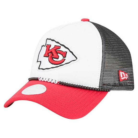 Women's New Era White/Red Kansas City Chiefs Friendship Bracelet 9FORTY Adjustable Hat
