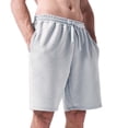 thumbnail image 1 of Pantalones cortos informales con cordón en la cintura para hombre: poliéster, estampado texturizado para el verano., 1 of 4