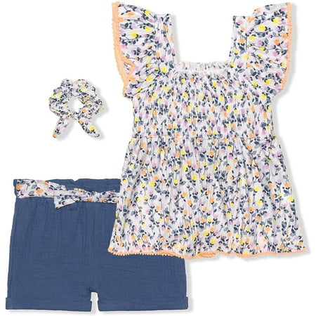 Nanette Toddler Girl Floral Gauze Short Set 2T-4T