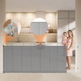 thumbnail image 6 of TULILLO Retractable Baby Gate 200" Extra Wide, 42in Tall, Double Lock, Retractable Dog Gate for Doorways Stairs Hallways Indoor and Outdoor, Gray, 6 of 12