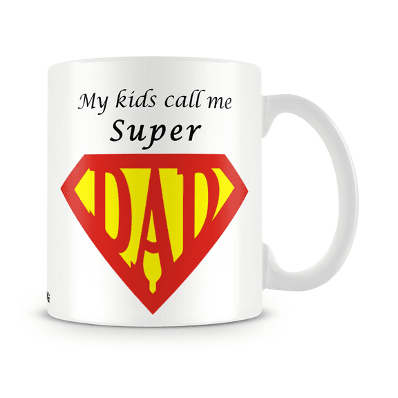 My Kids Call Me Super Dad Coffee Mug, Superman Fathers Day Mug 11oz