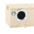 thumbnail image 3 of Cría de pájaros de madera Caja de anidación Casa de apareamiento de pájaros para Cockatiel Lovebirds Budgie Finch Parrotlets Canario Superficie Apertura Izquierda Sunnimix Pajarera al aire libre, 3 of 6