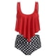 thumbnail image 2 of Soidarity Traje de baño de mujer acolchado Falbala ropa de playa traje de baño portátil de cintura alta para el verano Traje de baño No.9 L, 2 of 4