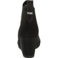 thumbnail image 3 of Toms Bailey Black Nubuck Fashion Pull On Rounded Toe Wedge Casual Ankle Boots (Black, 9.5), 3 of 6