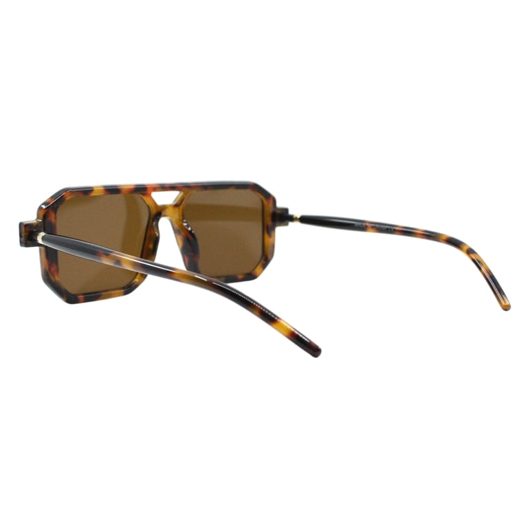 Geometric Square Flat Top Sunglasses Vintage Retro Unisex UV  display picture 2