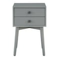 thumbnail image 2 of Furniture of America Berne Modern 2-Drawer Wood Indoor End Table, Gray, 2 of 9