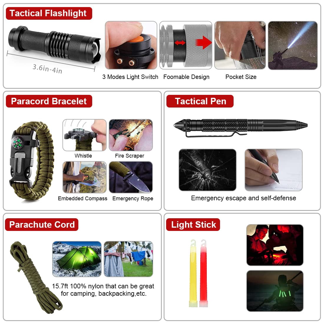 Kit  294 Gear First Aid With Molle System Compatible Bag And Emergency Tent For Earthquake Outdoor Adventure Hiking Gifts Men Women