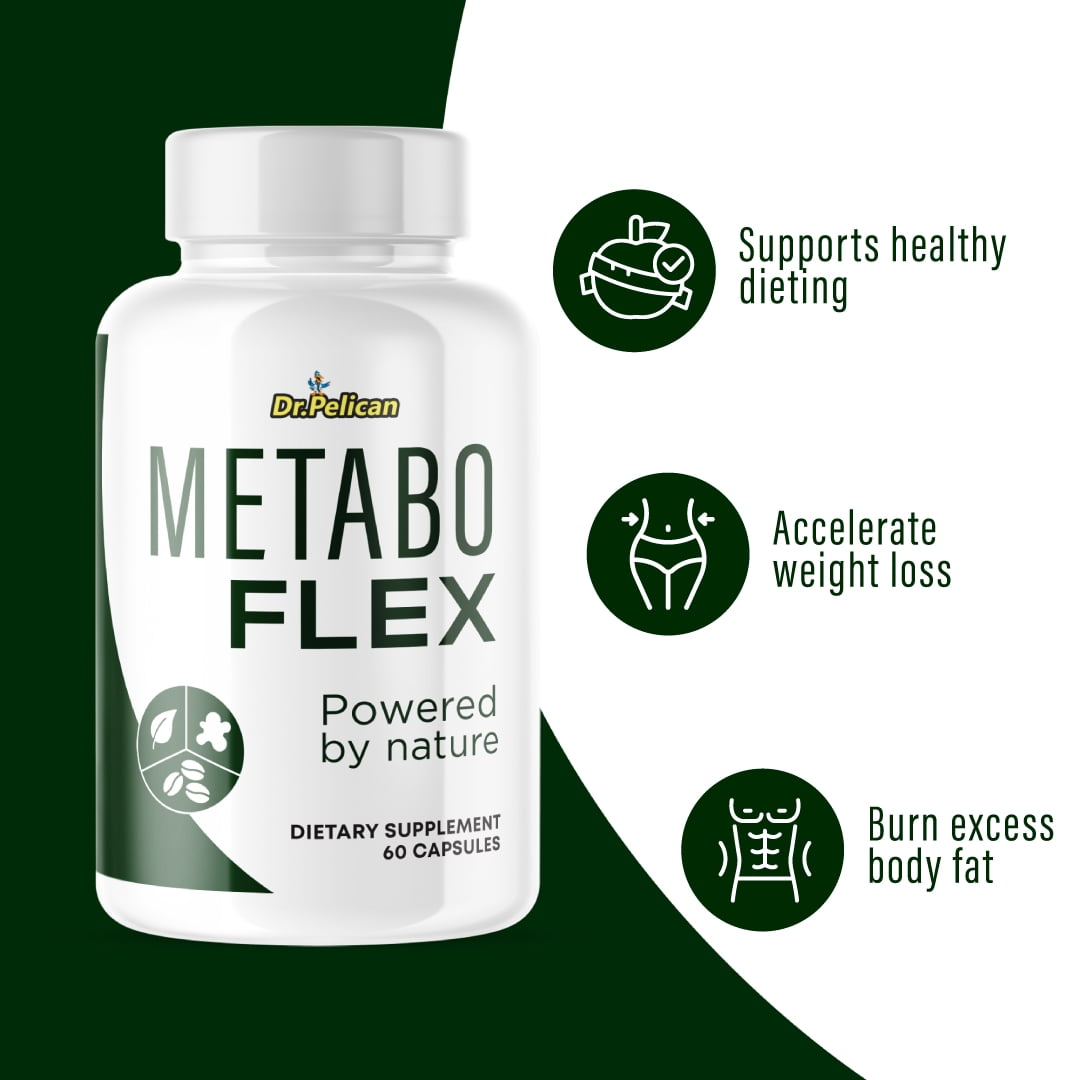 Metaboflex- Keto & Weight Support- 2 Bottles- 120 Capsules- Dr. Pelican