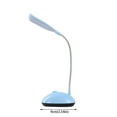 thumbnail image 2 of LKWLPD Battery Operated Desk Lamp, LED Desk Light Dimming, Table Lamp Desktop Night Light Eye Caring, Flexible Gooseneck, Portable Reading Light for Dorm Study Office Bedroom Mint Green, 2 of 4