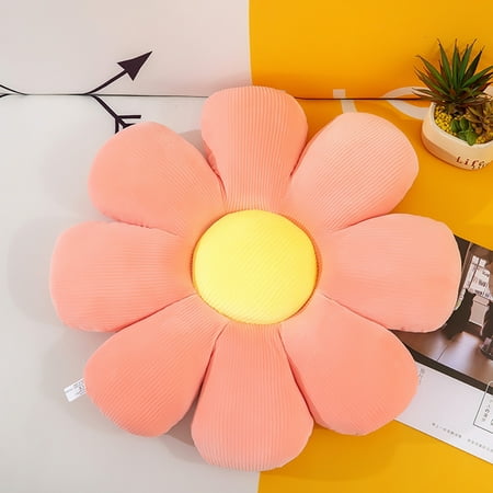 

Yuntge Home Decor Flower Pillow Super Soft 15.7 Flower-Shaped Throw Pillow Floor Cushion Office Sedentary Tatami Car Butt Cushion Pink