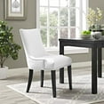 thumbnail image 2 of Modern Contemporary Urban Design Kitchen Room Dining Chair, White, Faux Leather, 2 of 4