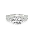 thumbnail image 3 of 2 Carat IGI Certified Radiant Shape Lab Grown Diamond Engagement Ring | 14K White Gold | Lillian Eternity Oval Shape Side Lab Diamond Ring | FG-VS1-VS2 Quality Friendly Diamonds, 3 of 5
