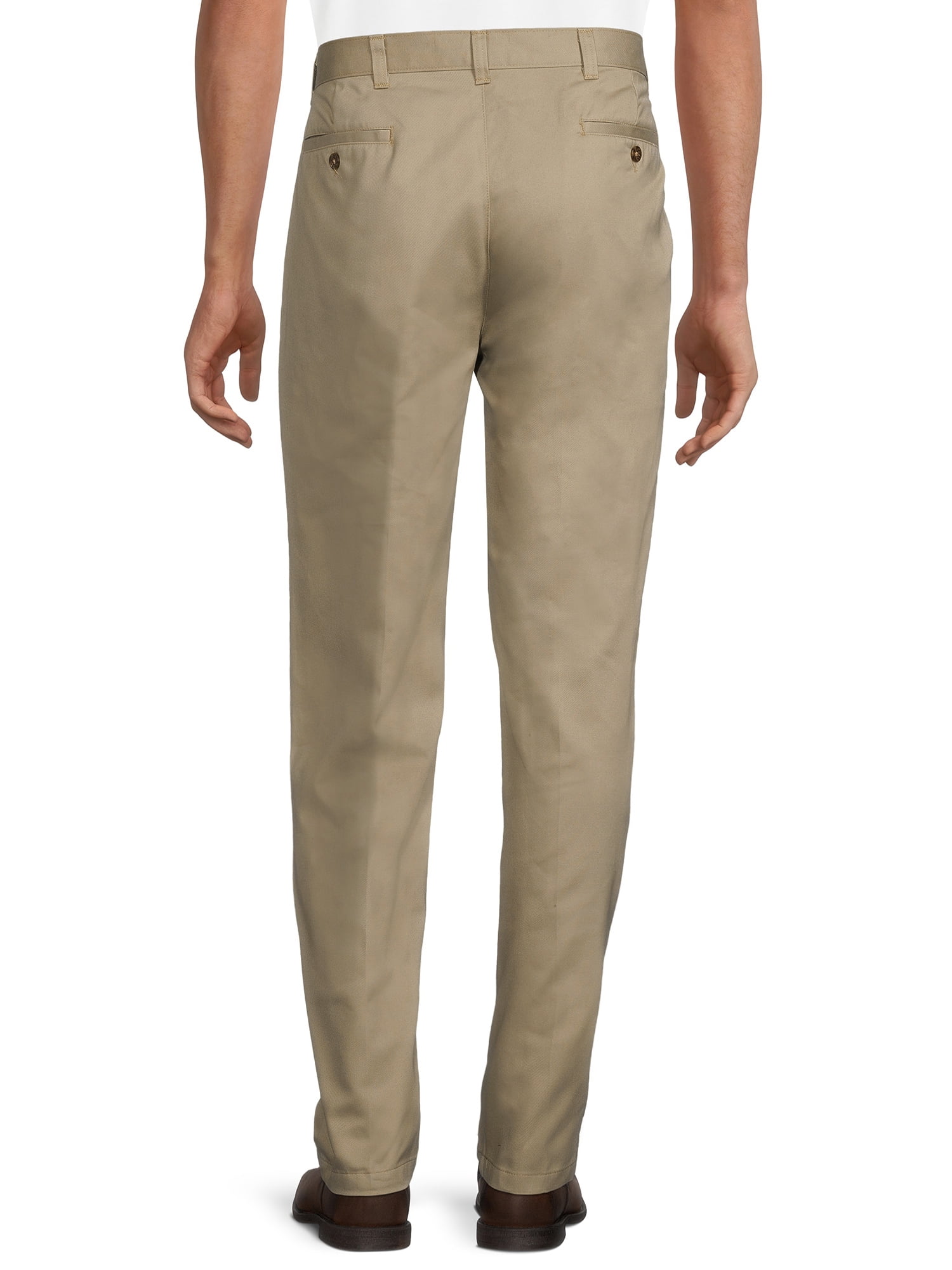 George Men's and Big Men's Wrinkle Resistant Pleated Twill Pants with Soil  Release - Walmart.com