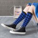 thumbnail image 5 of Balery Buffalo Plaid Blue Black Calcetines novedosos Calcetines deportivos Calcetines hasta la rodilla Calcetines de algodón Calcetines originales y geniales, 5 of 6