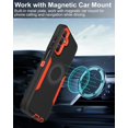 thumbnail image 6 of for Samsung Galaxy A15-5G Phone Case, and Screen Protector, Dust-Proof Port Cover, Full Body Non-Slip Rubber Covered, Wear-Resistant & Drop-Proof, Support Magnetic Car Mount, Orange/Black, 6 of 16