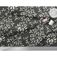 thumbnail image 3 of Soimoi Gray polyester Crepe Fabric Filigree Damask Decor Fabric Printed Yard 52 Inch Wide, 3 of 3