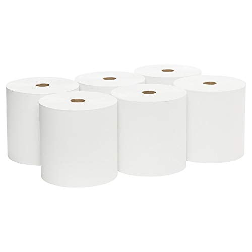 Scott High Capacity Hard Roll Paper Towels (01005), White, 1000`/Roll, 6 Rolls/Convenience Case