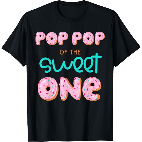 Playful Comfort Tee - Pop Pop of Sweet One First Birthday Matching Family Donut T-Shirt