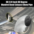 thumbnail image 2 of 4uds OD 2.01 Pulgadas 90 Grados Curva Escape Tubo Mandril Curva Codo, 2 of 7