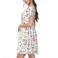 thumbnail image 2 of Balery Summer Floral Vestidos sueltos de manga corta para mujer, vestidos de verano 2025, vestidos casuales de corte A con vuelo., 2 of 6