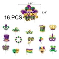 thumbnail image 3 of 16 Pcs Mardi Gras Cupcake Toppers and Cake Toppers Cake Decorations Food Fruit Picks for Masquerade Carnival Birthday Party Decorations, 3 of 7