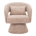 thumbnail image 6 of Liva Swivel Chair Frosty Brown Accent Chair, Modern Style, Shearling style fabric, Plywood, Indoor Living, 6 of 11