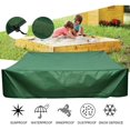 thumbnail image 2 of Couverture de Bac à Sable - Oxford - Protection UV 70 % Imperméable - Cordon - 150x150 cm - Vert, 2 of 4