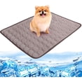 thumbnail image 1 of Alfombrilla refrescante para perros, cojín refrescante, alfombrilla para perros, alfombrilla para gatos, manta para perros, alfombrilla XXL para verano, material multifuncional (marrón, XL), 1 of 5