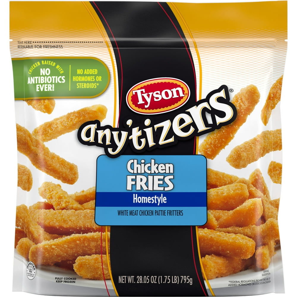 Tyson Any'tizers Homestyle Chicken Fries, 28.05 oz (Frozen) - Walmart.com - Walmart.com