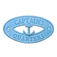thumbnail image 4 of Hampton Nautical Antique Bronze Captains Quarters with Anchor Sign 8"-Decorative Metal Wall Art-Cast Iron, 4 of 7