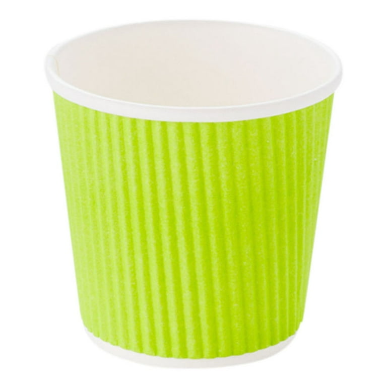 4 oz Forest Green Paper Coffee Cup - Ripple Wall - 2 1/2 inch x 2 1/2 inch x 2 1/4 inch - 500 Count Box