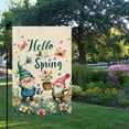 thumbnail image 2 of Hello Spring Adorable gnomes butterflies flowers Spring Garden Flag Vertical Double Sided Spring Summer Garden Flag Seasonal Rustic Yard Lawn Outdoor Decor 12.5x18" style 3, 2 of 4